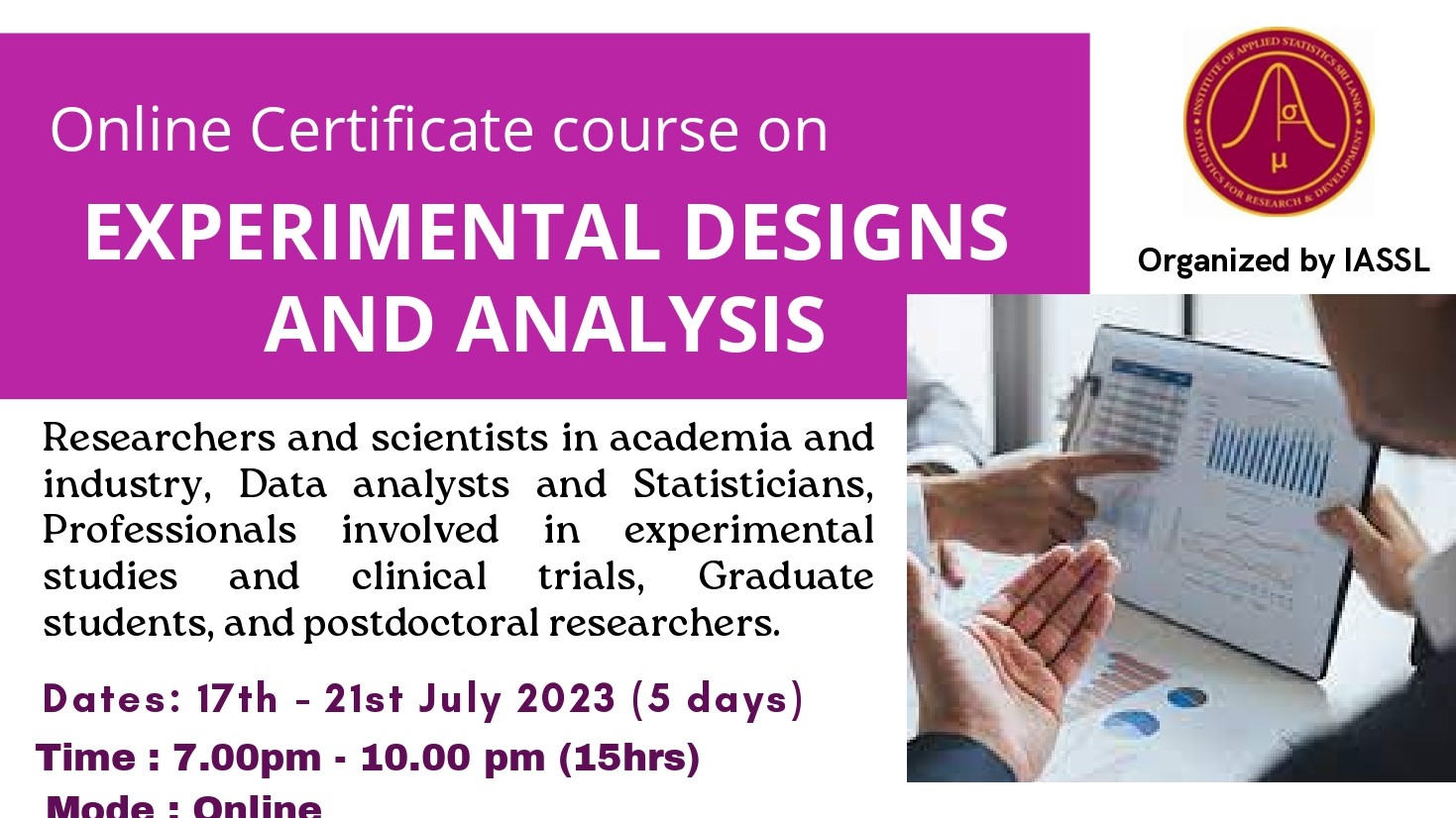 experimental design statistics course